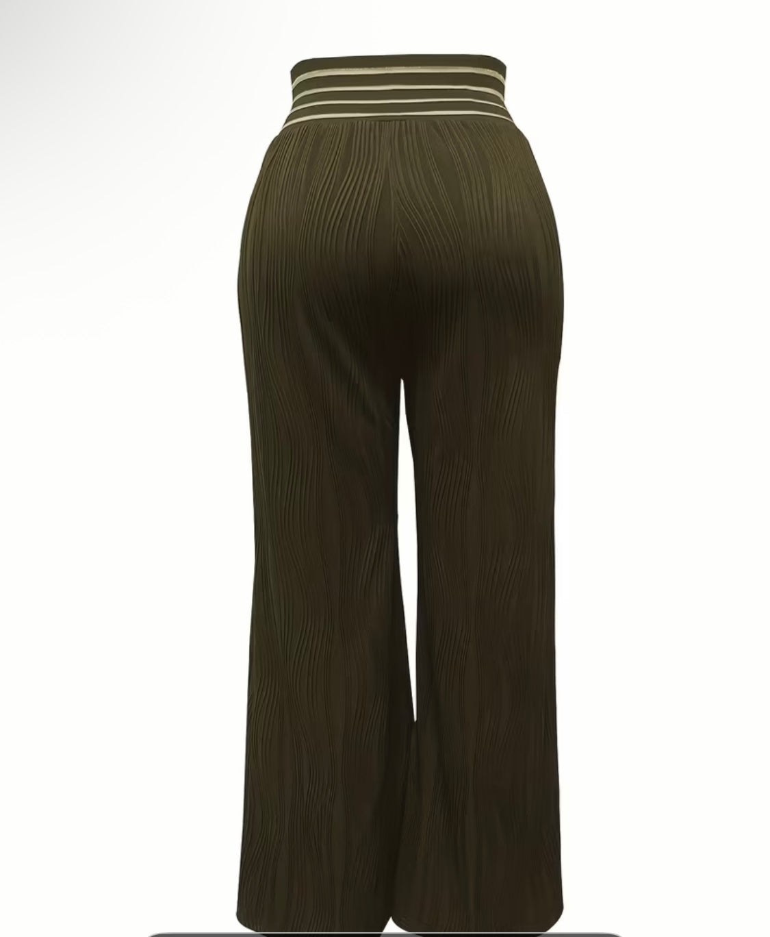 Pantalon Femme 2025 Mode Été Taille
Surimprimée Maille Transparente Patch Casual
Taille Haute Jambe Large Pantalon Long Évasé
